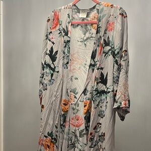 Chic Floral Kimono Style Robe